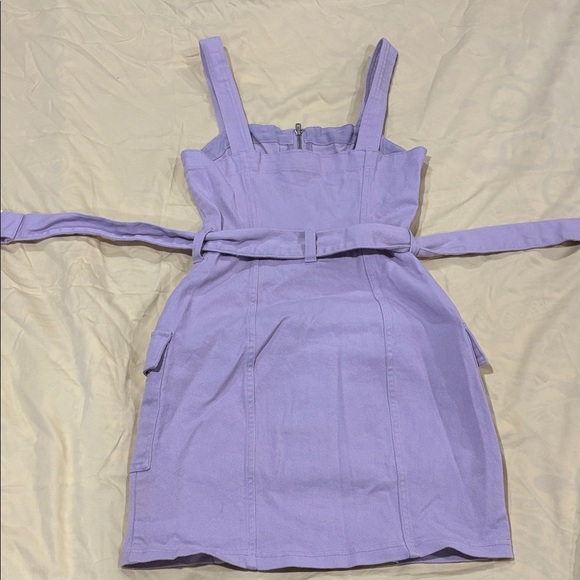 Divided Lavender Mini Jumper with Belt - Picture 4 of 9